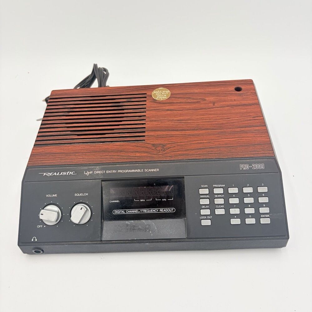 Realistic Pro-2009 Direct Entry Programmable Scanner 8 Channels RadioShack WORKS